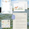 Deer Moss Mail Club monthly envelope with illustrated postcard
